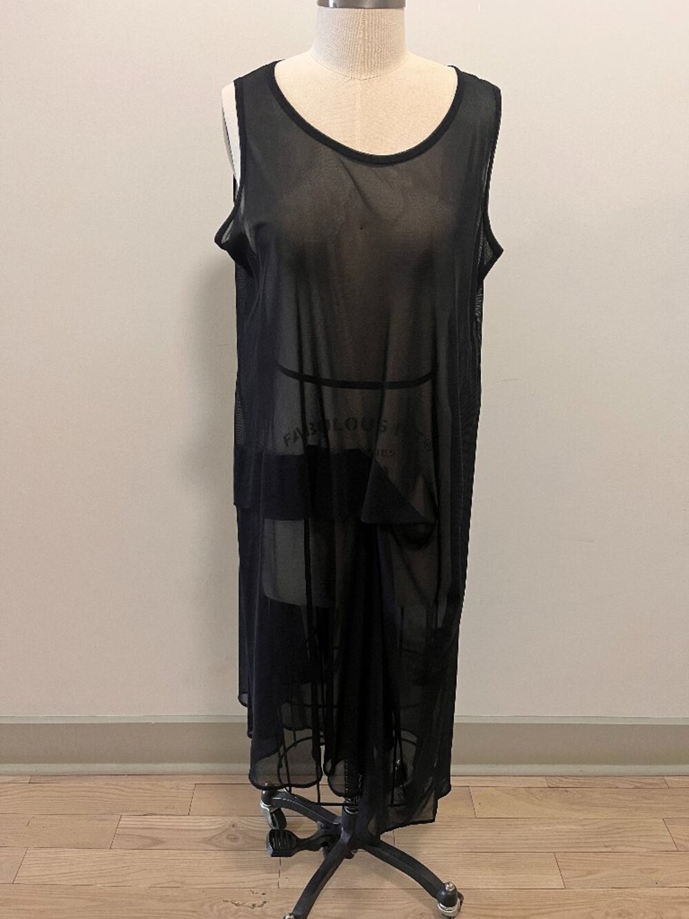 COMFY USA Black Sheer Sleeveless Dress